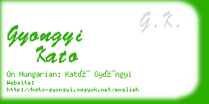 gyongyi kato business card
